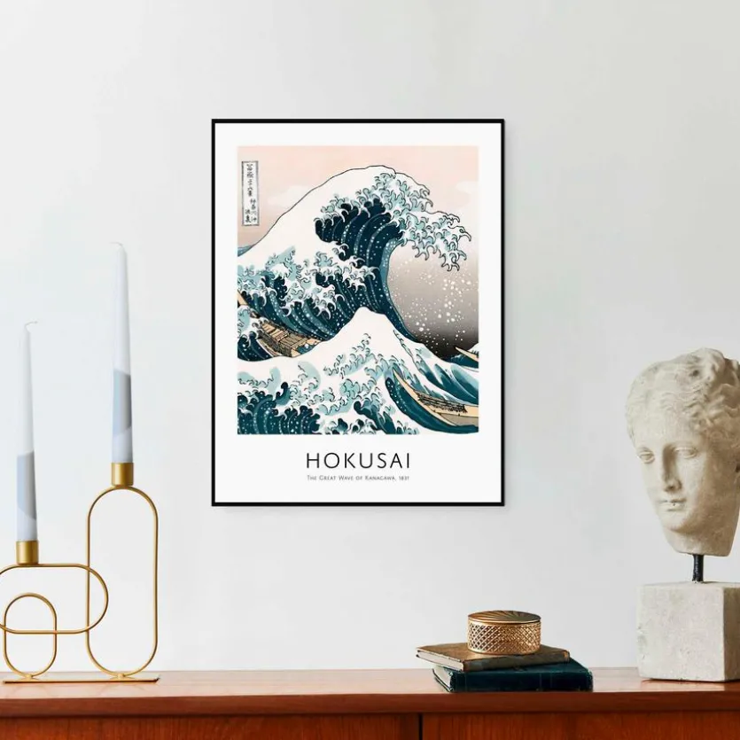 Wandbild 30 x 40 cm Hokusai