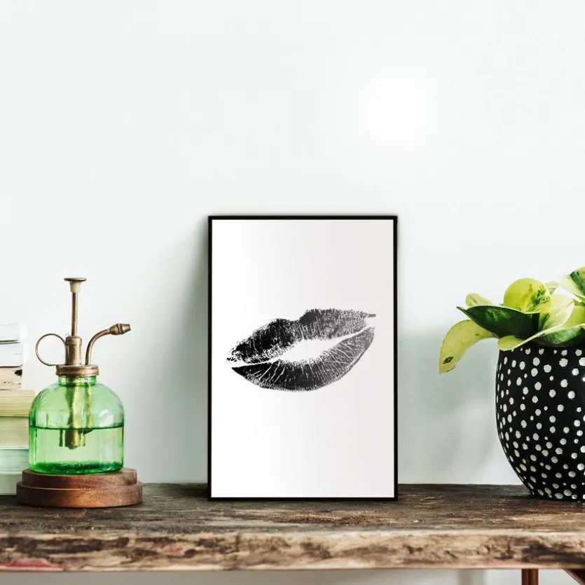 Wandbild 30 x 20 cm Hot Lips