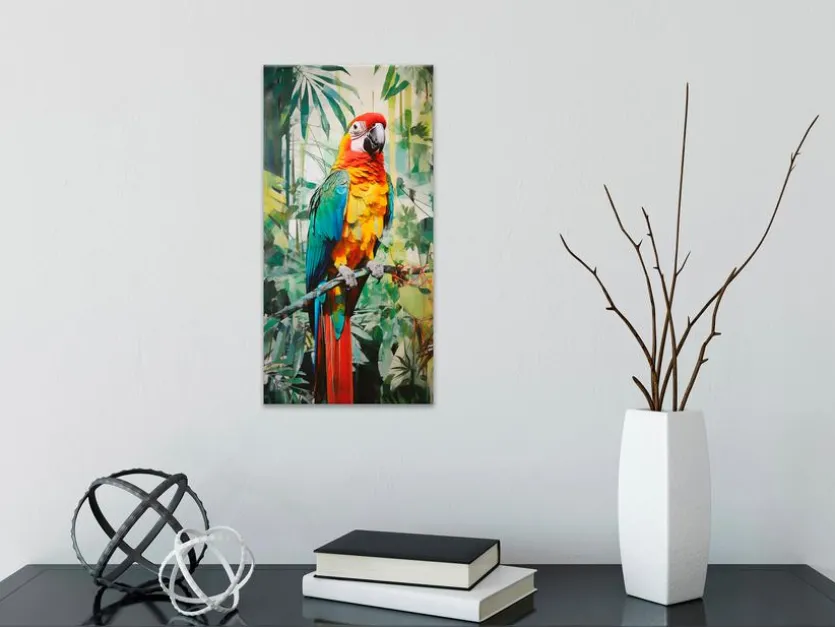 Wandbild 20 x 40 cm Jungle Parrot IV