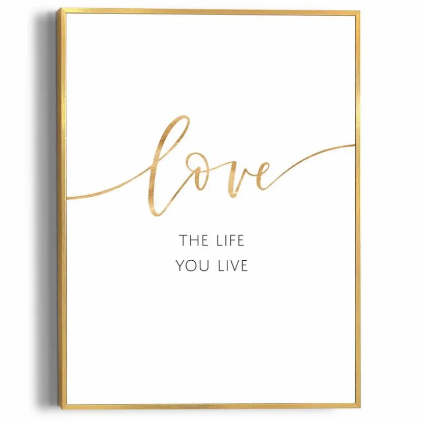 Wandbild 30 x 40 cm Life is Love