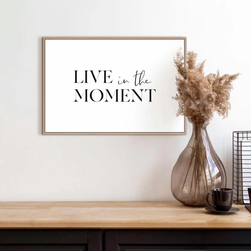 Wandbild 30 x 20 cm Live in the Moment