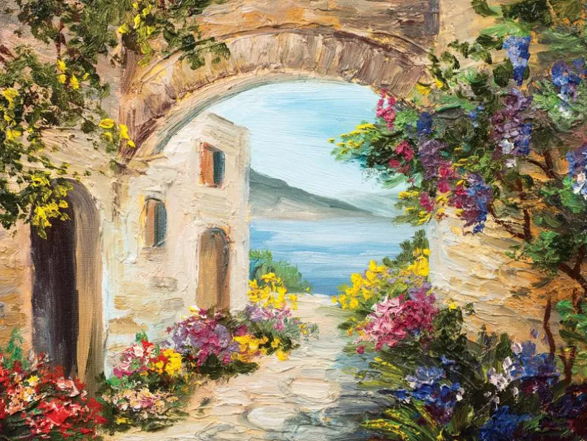 Wandbild 30 x 40 cm Mediterranean View II