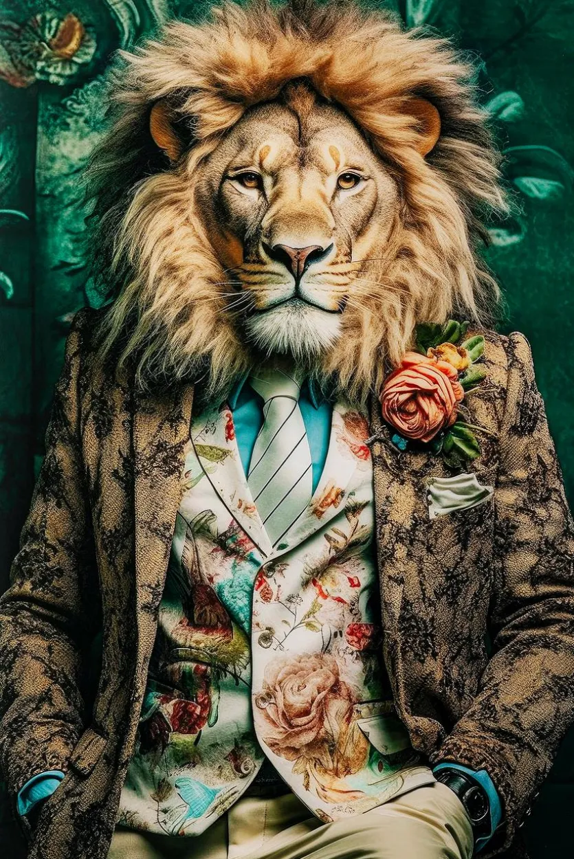 Wandbild 100 x 150 cm Mister Lion
