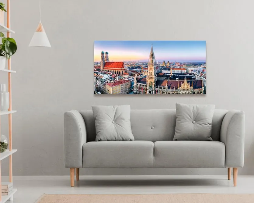 Wandbild 55 x 115 cm Munich panorama I