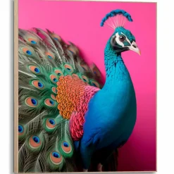 Wandbild 50 x 40 cm Pink Peacock