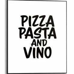 Wandbild 40 x 50 cm Pizza, Pasta and Vino