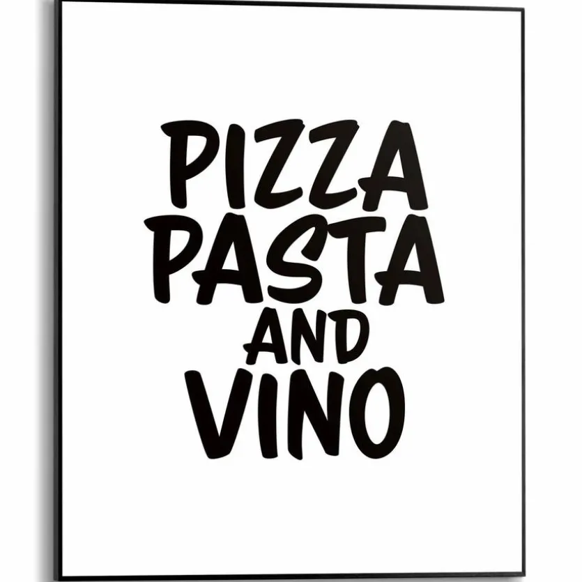 Wandbild 40 x 50 cm Pizza, Pasta and Vino