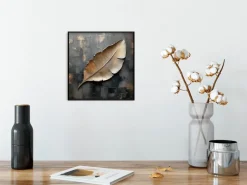 Wandbild 30 x 30 cm Shimmering Leaves III