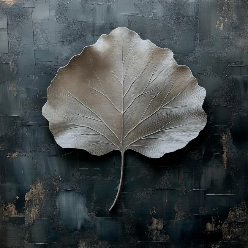 Wandbild 30 x 30 cm Shimmering Leaves V