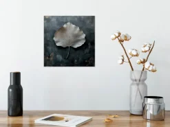Wandbild 30 x 30 cm Shimmering Leaves V