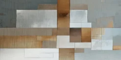 Wandbild 30 x 60 cm Silver Squares I