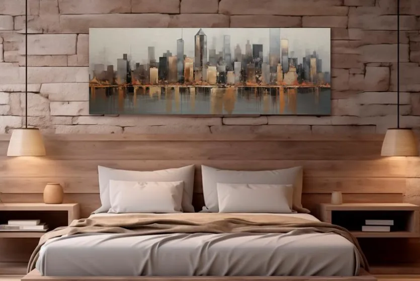 Wandbild 50 x 140 cm Skyline III