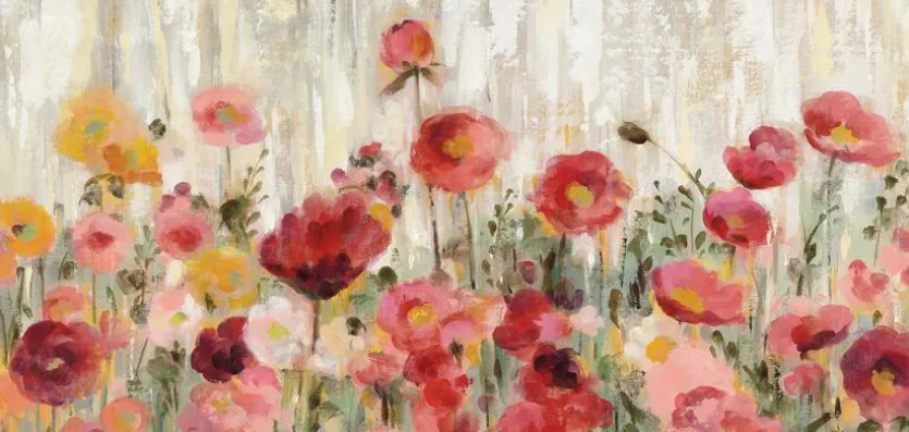 Wandbild 55 x 115 cm Sprinkled Flowers I