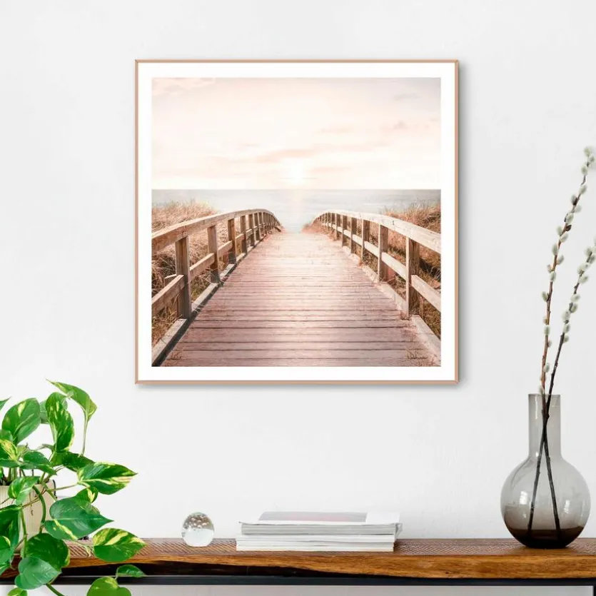 Wandbild 50 x 50 cm Sunny Bridge