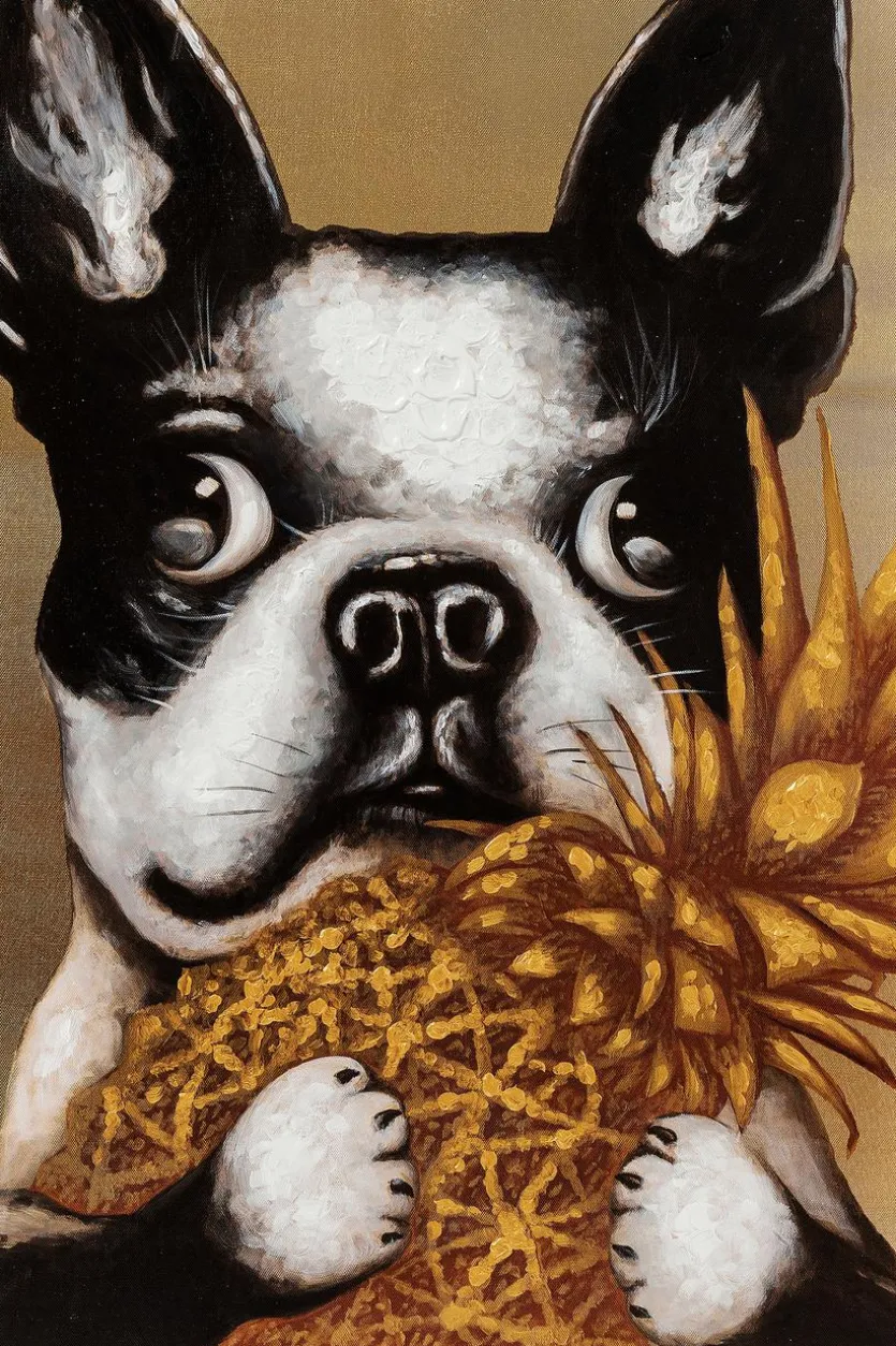 Wandbild 80 x 80 cm Touched Dog