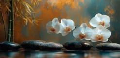 Wandbild 55 x 115 cm Warm Zen IX