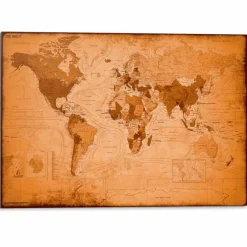 Wandbild 140 x 100 cm Weltkarte