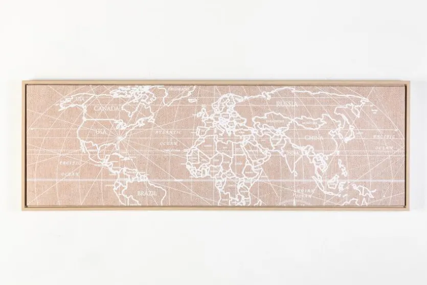 Wandbild 120 x 40 cm Weltkarte II