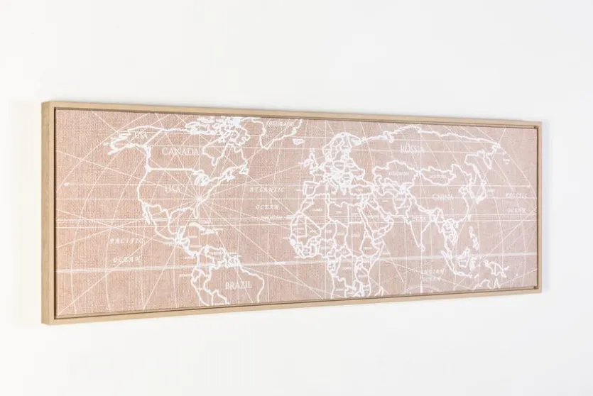 Wandbild 120 x 40 cm Weltkarte II