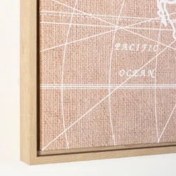 Wandbild 120 x 40 cm Weltkarte II