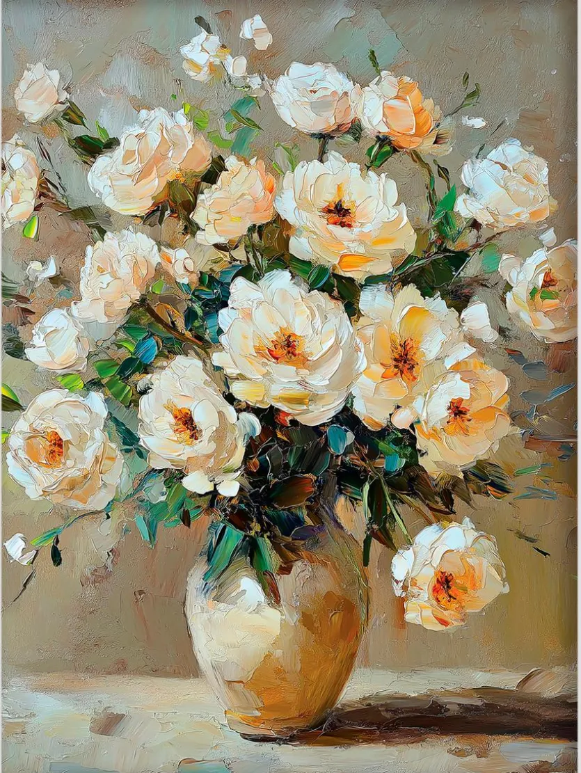 Wandbild 60 x 80 cm White Bouquet