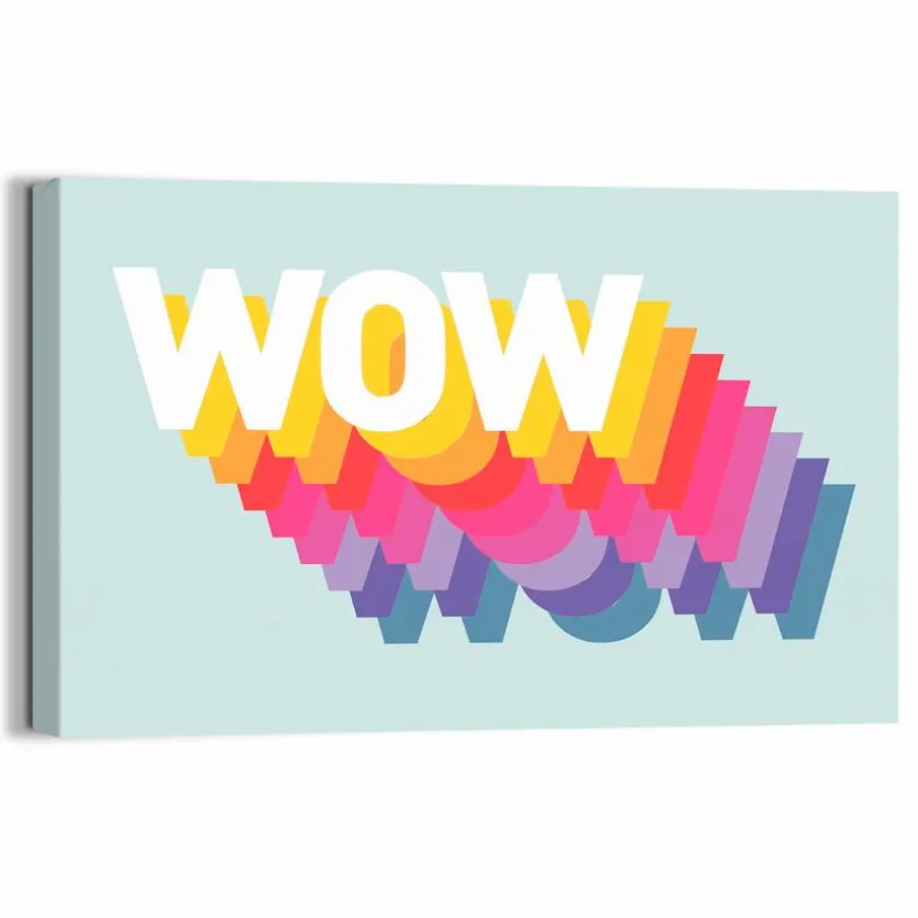 Wandbild 20 x 30 cm Wow