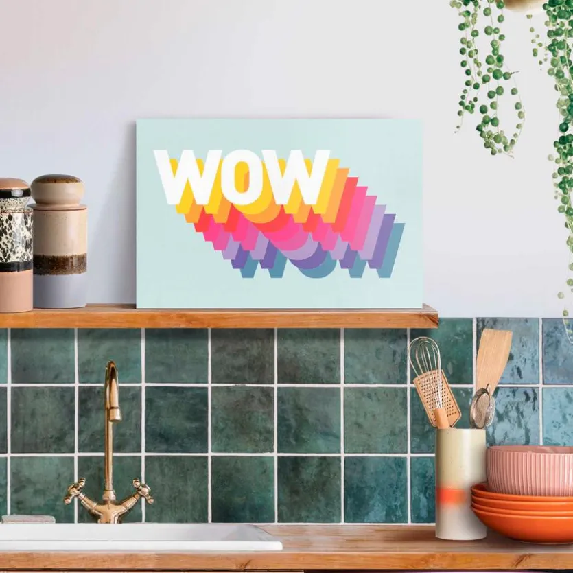 Wandbild 20 x 30 cm Wow