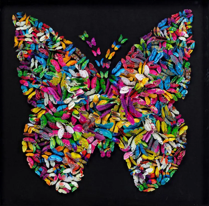 Wandobjekt 120 x 120 cm Fafalla 51628