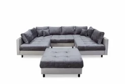 Wohnlandschaft mit Hocker Antonia