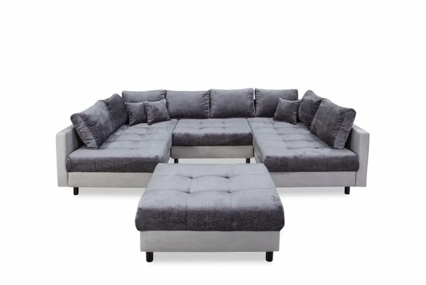 Wohnlandschaft mit Hocker Antonia