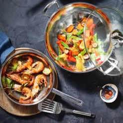 Wok mit Glasdeckel 36 cm