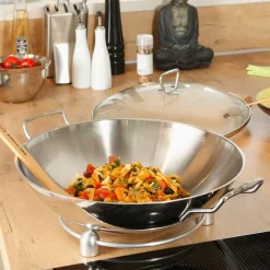 Wok mit Glasdeckel Kunming Ø 36 cm